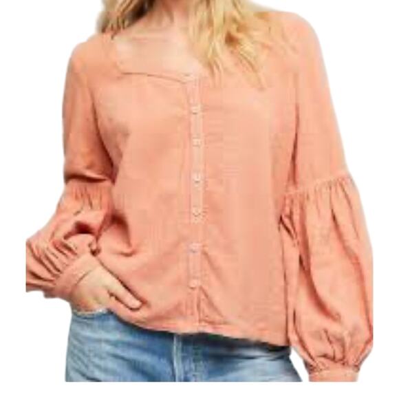 Anthropologie Anama Marjani Blouse Top Womens Small Bell Sleeve Peasant Cottage - Picture 2 of 13